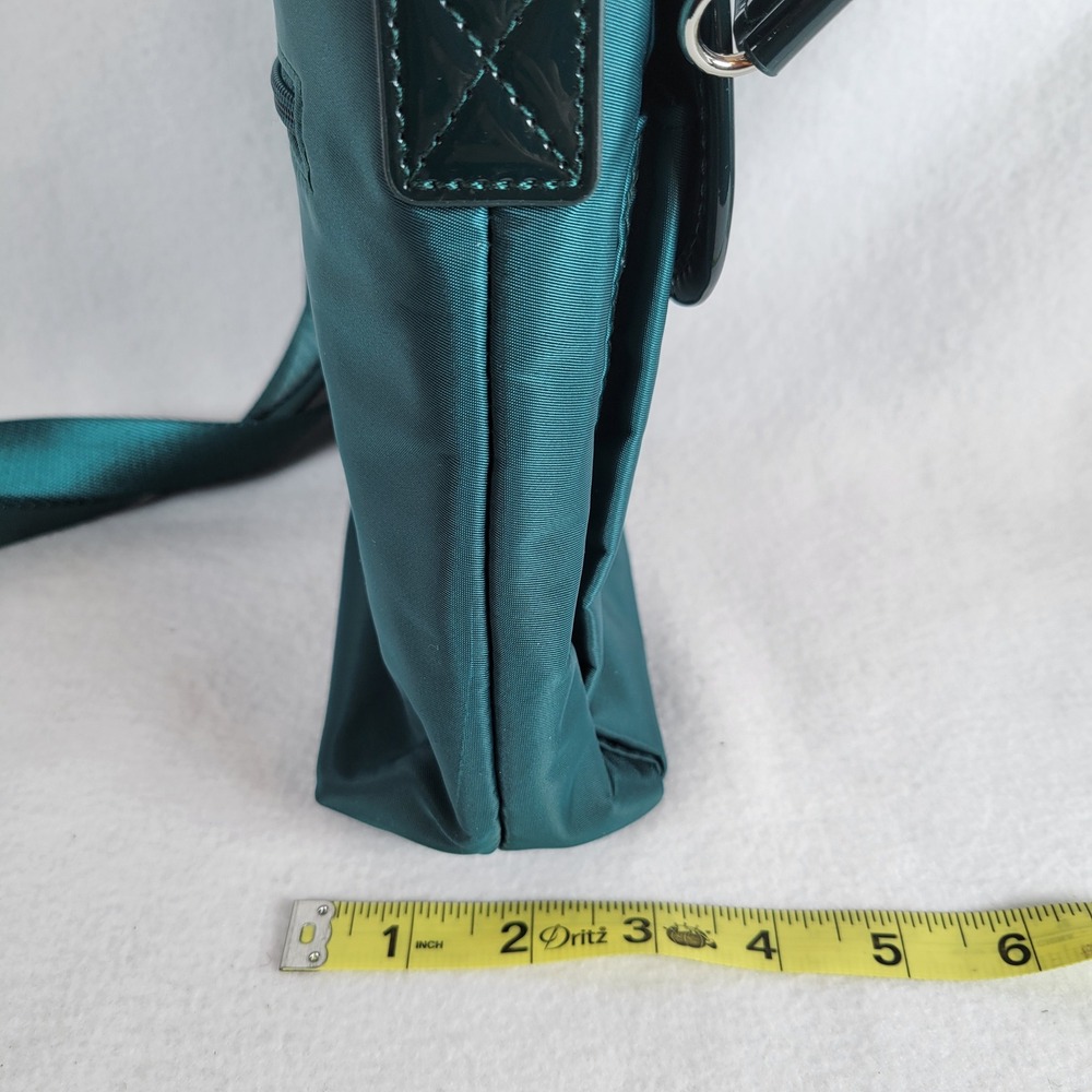 IHKWIP Womens Crossbody Buckle Up Travel Nylon Bag Medium Teal Green Outdoor - Picture 3 of 10